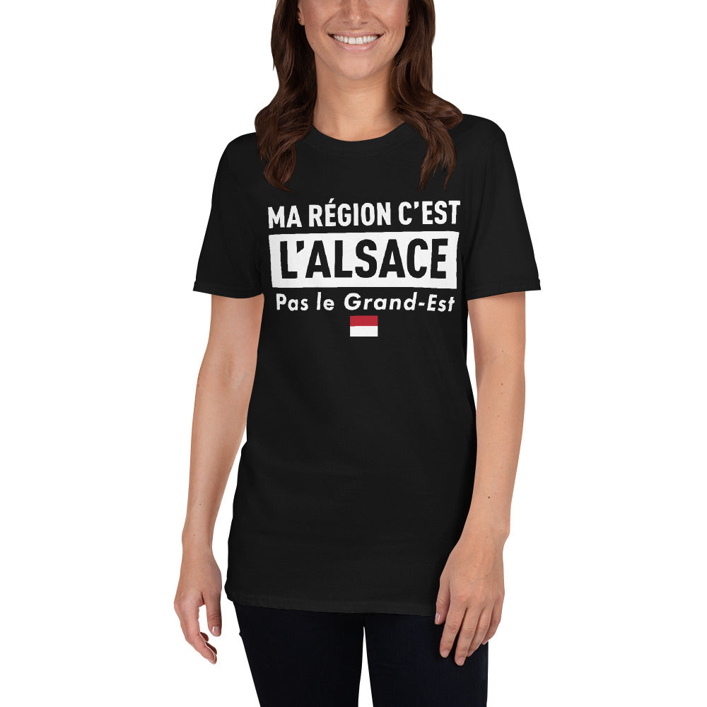 T-shirt Alsace gris foncé chiné - Ma région c'est l'Alsace