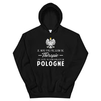 Thumbnail for Sweatshirt Pologne noir - Pas besoin de thérapie