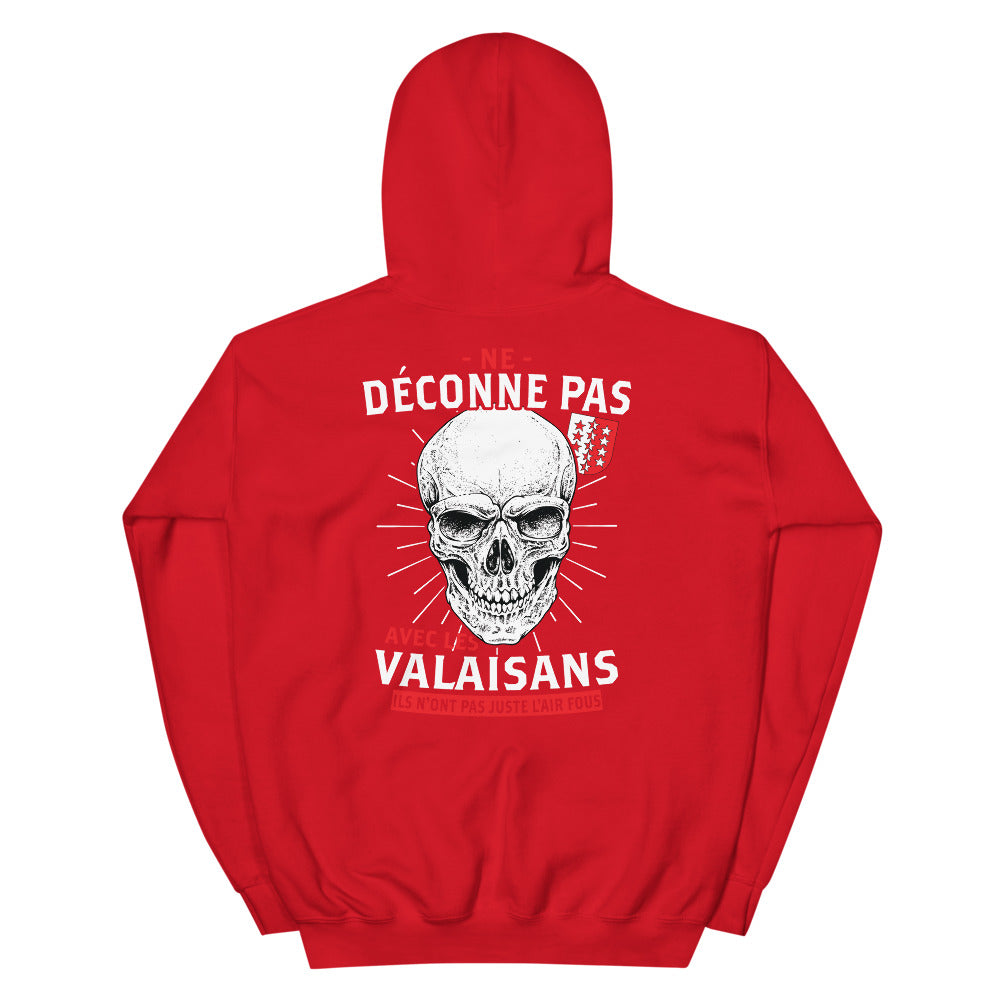 Sweatshirt Valaisans bleu marine dos - Ne déconnez pas avec humour