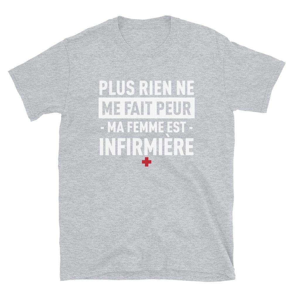 T-shirt Infirmière gris foncé dos - Ma femme est infirmière