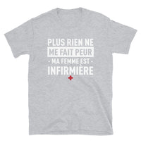 Thumbnail for T-shirt Infirmière gris foncé dos - Ma femme est infirmière
