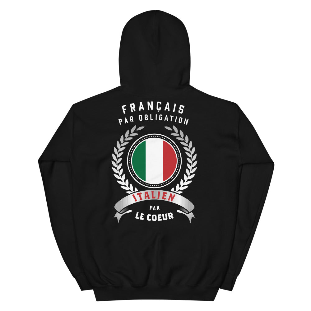 Sweatshirt Italie noir - Amour et fierté à chaque port