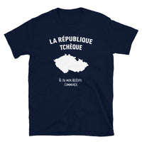 Thumbnail for T-shirt Tchéquie gris foncé chiné dos - Mon histoire commence avec fierté