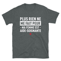 Thumbnail for T-shirt Aide-soignante gris foncé - Plus rien ne me fait peur