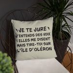 Tire toi sur l'île d'Oléron - Coussin décoratif et humoristique sur Oléron - Ici & Là - T-shirts & Souvenirs de chez toi