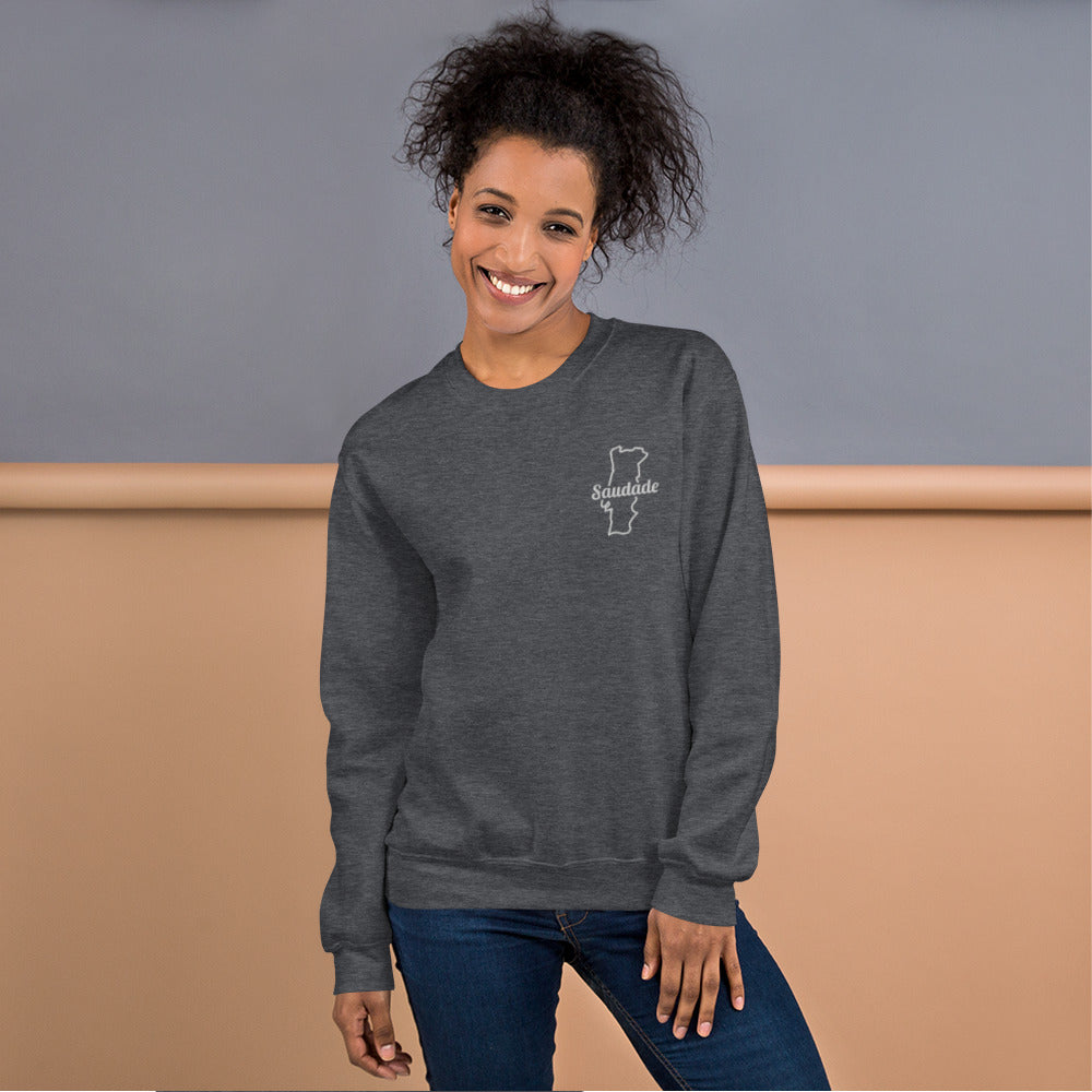 Sweatshirt Portugal marine - Nostalgie brodée avec carte