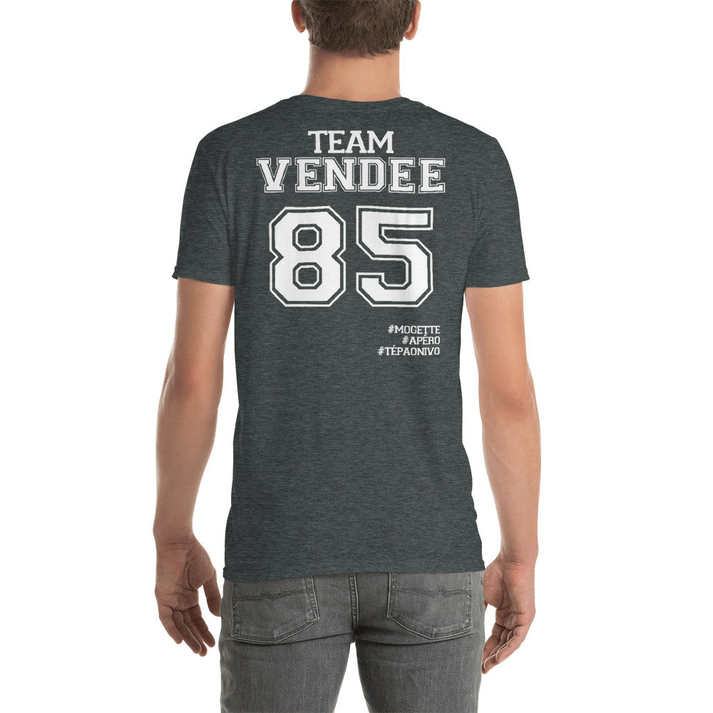 T-shirt Vendée noir dos - Fierté locale et confort durable