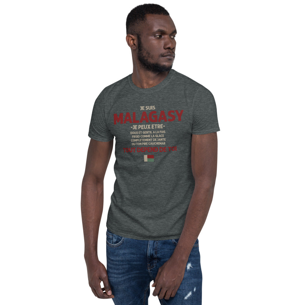 T-shirt Madagascar noir dos - Malagasy ça dépend de toi