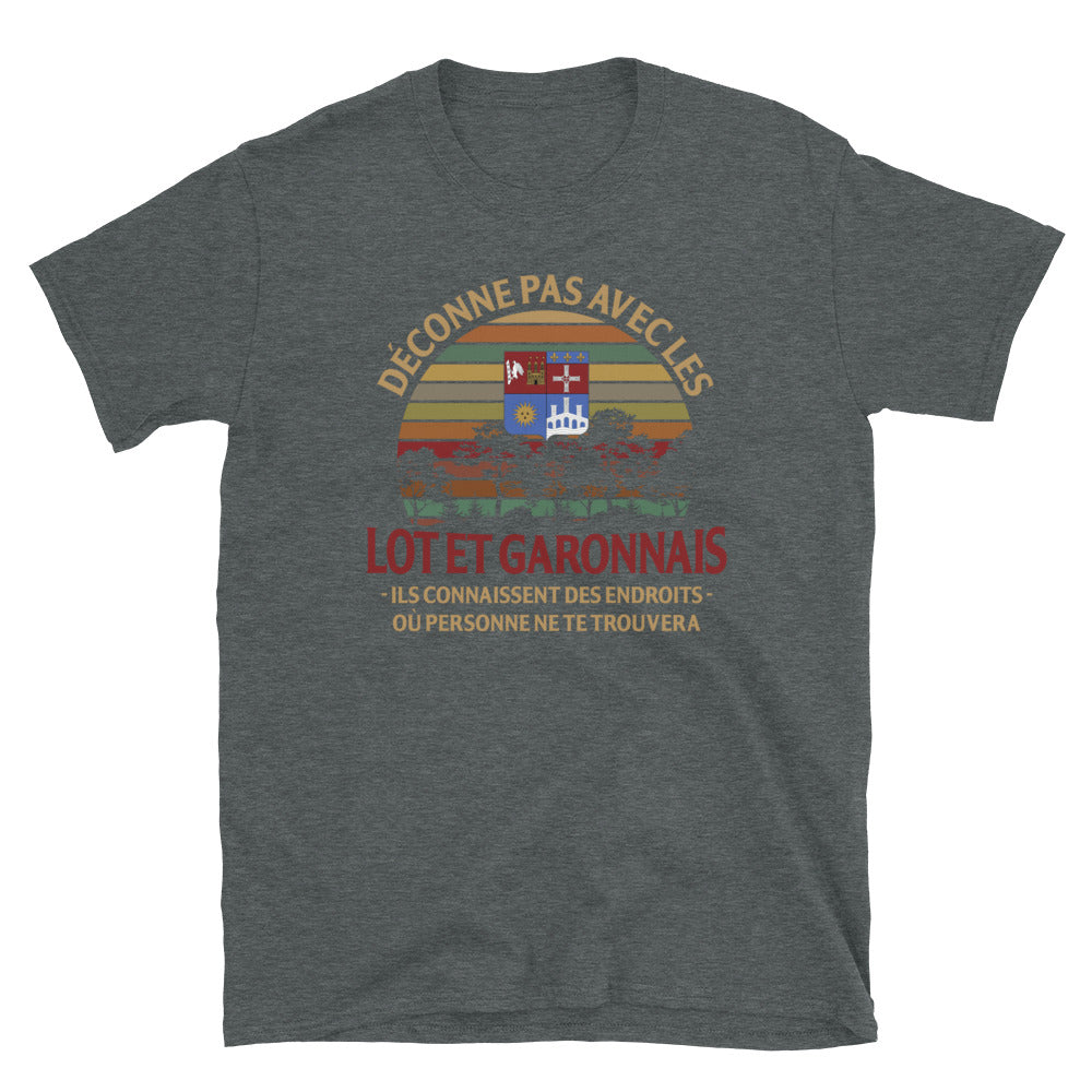 T-shirt Lot-et-Garonne noir - Déconne pas avec les Lot-et-garonnais