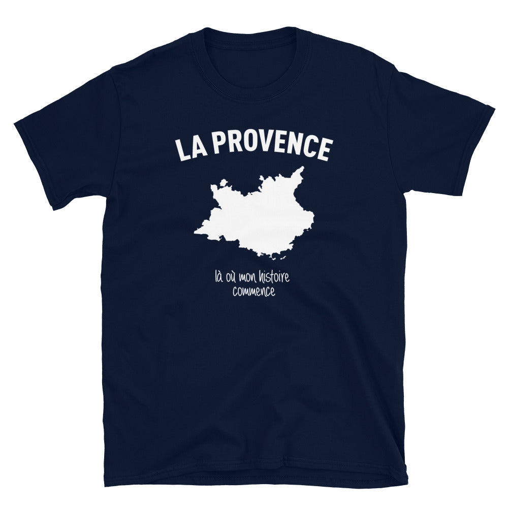 T-shirt Provence gris foncé chiné - Mon histoire commence avec humour