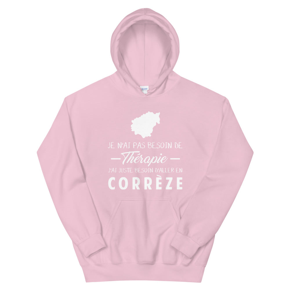 Sweatshirt Corrèze noir dos - Pas besoin de thérapie