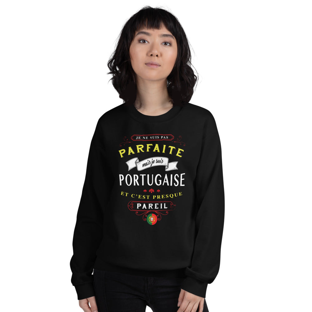 Sweatshirt Portugal gris foncé - Je ne suis pas parfaite mais...