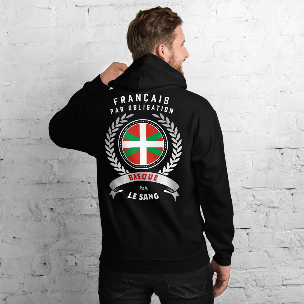 Basque par le sang - Sweatshirt à capuche - Ici & Là - T-shirts & Souvenirs de chez toi