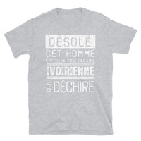 Thumbnail for T-shirt Ivoirienne bleu marine dos - Désolé ce mec est pris par une fille