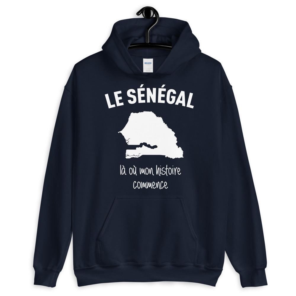 Sweatshirt Sénégal bleu marine - Le début de mon histoire