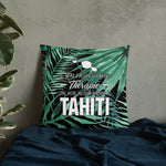 Thérapie Tahiti - Coussin Souvenir Carré v - Ici & Là - T-shirts & Souvenirs de chez toi