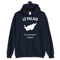 Thumbnail for Valais là où mon histoire commence - Sweatshirt à capuche - Ici & Là - T-shirts & Souvenirs de chez toi