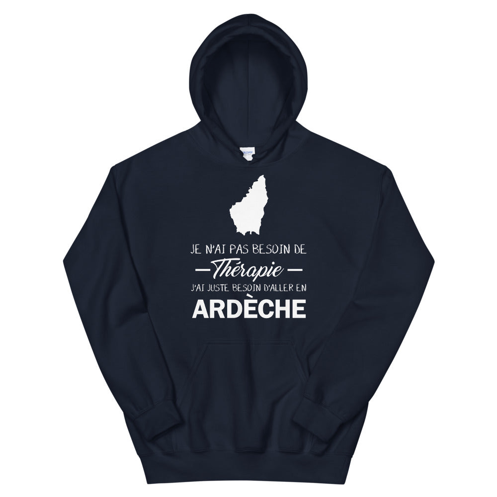 Sweatshirt Ardèche bleu marine - Pas besoin de thérapie