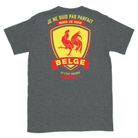 Thumbnail for T-shirt Belgique bleu marine - Je ne suis pas parfait mais Belge dos