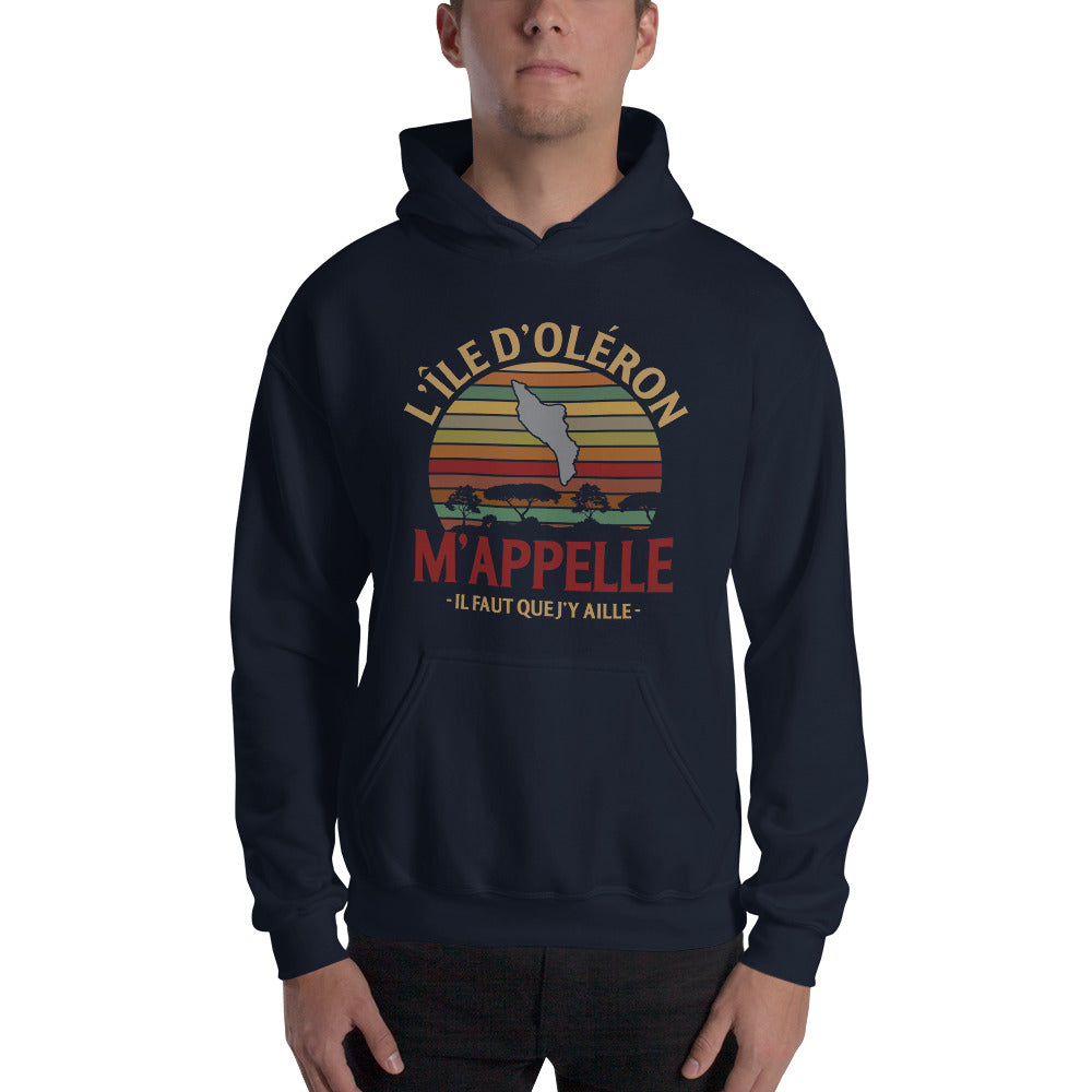 Sweatshirt Oléron noir dos - L'île d'Oléron m'appelle
