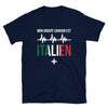 T-shirt Italie noir - Mon groupe sanguin : Italien plus