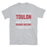 Thumbnail for T-shirt Toulon gris foncé dos - Grande histoire de la ville en humour
