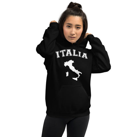 Italia - Carte - Sweatshirth à capuche - Ici & Là - T-shirts & Souvenirs de chez toi