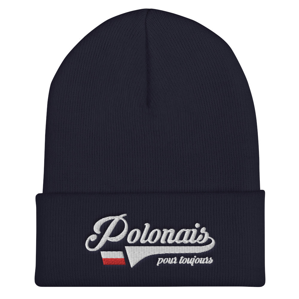Bonnet Pologne bleu marine dos - Polonais pour toujours