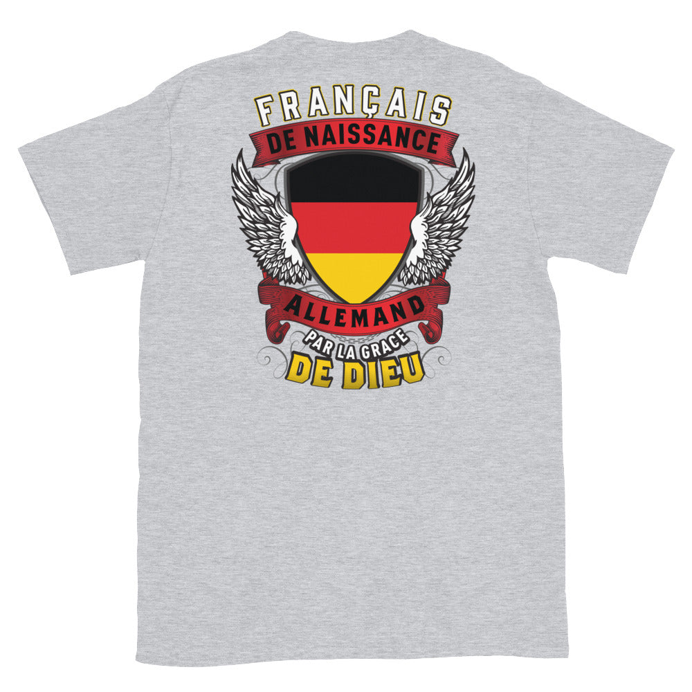T-shirt Français gris sport - Fierté et humour de nos origines