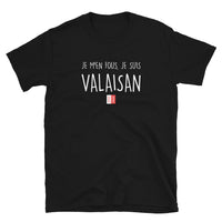 Thumbnail for T-shirt Valaisan noir - Je m'en fous je suis Valaisan