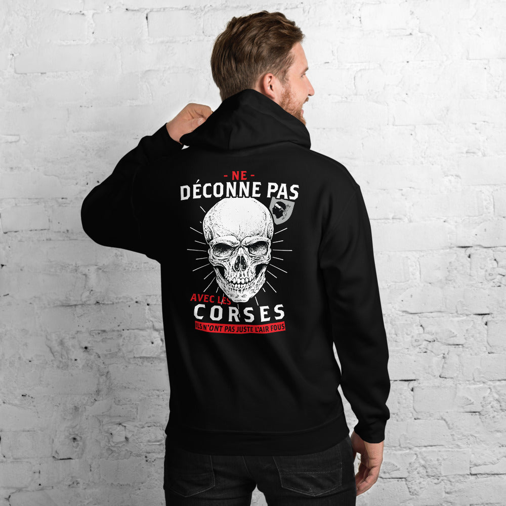 Sweatshirt Corse gris foncé chiné - Ne déconne pas avec les Corses !