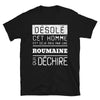 T-shirt Roumanie noir - Désolé ce mec est pris par une fille qui déchire