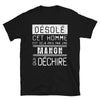 T-shirt humour noir - Désolé ce mec est pris par une fille