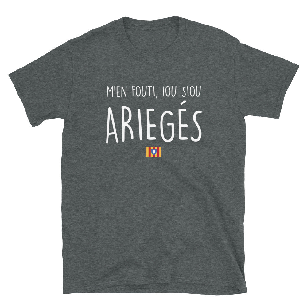 T-shirt Ariège noir dos - Je m'en fous je suis Ariégeois