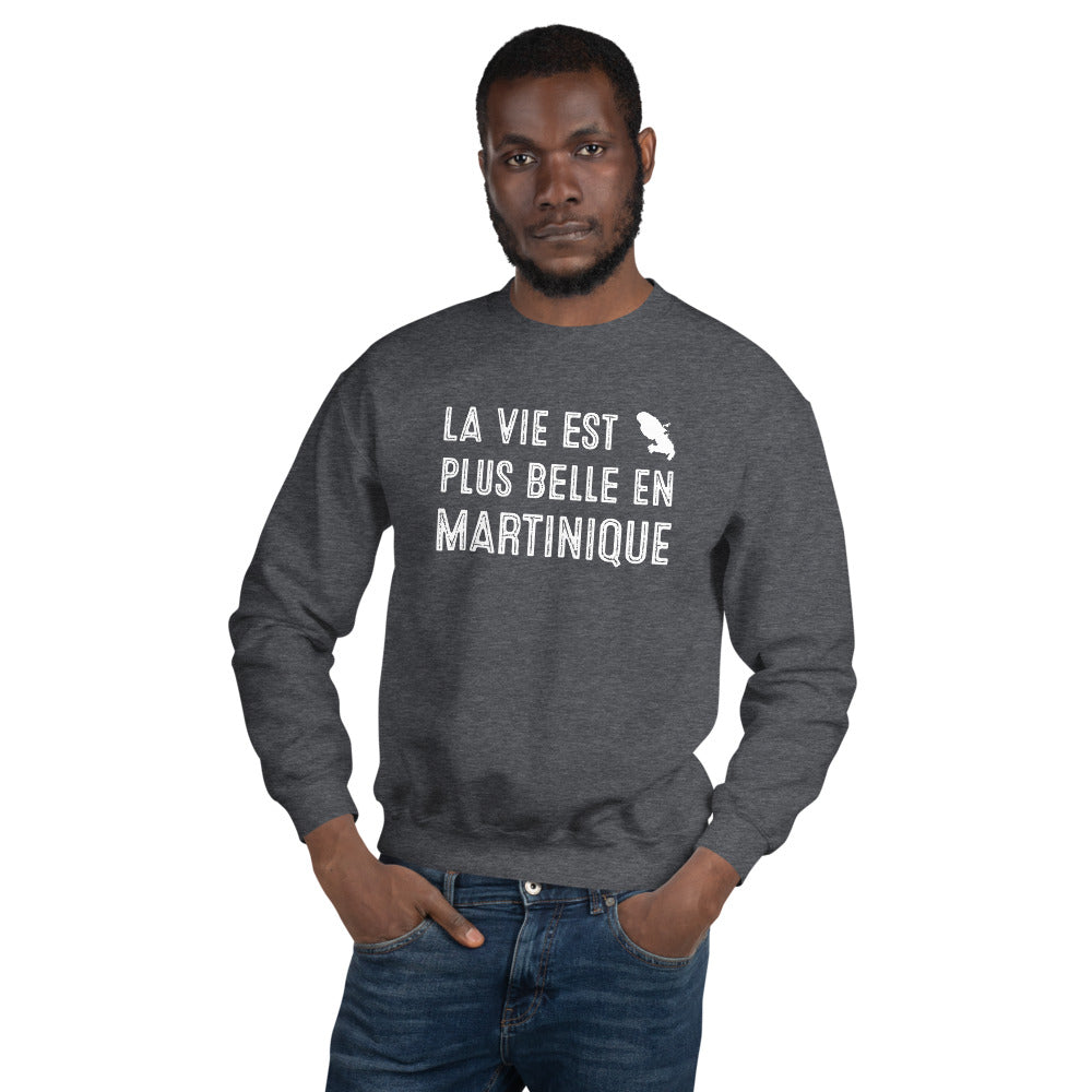 Sweatshirt Martinique bleu marine - La vie est plus belle en Martinique