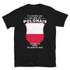 T-shirt Pologne noir - Création divine avec humour