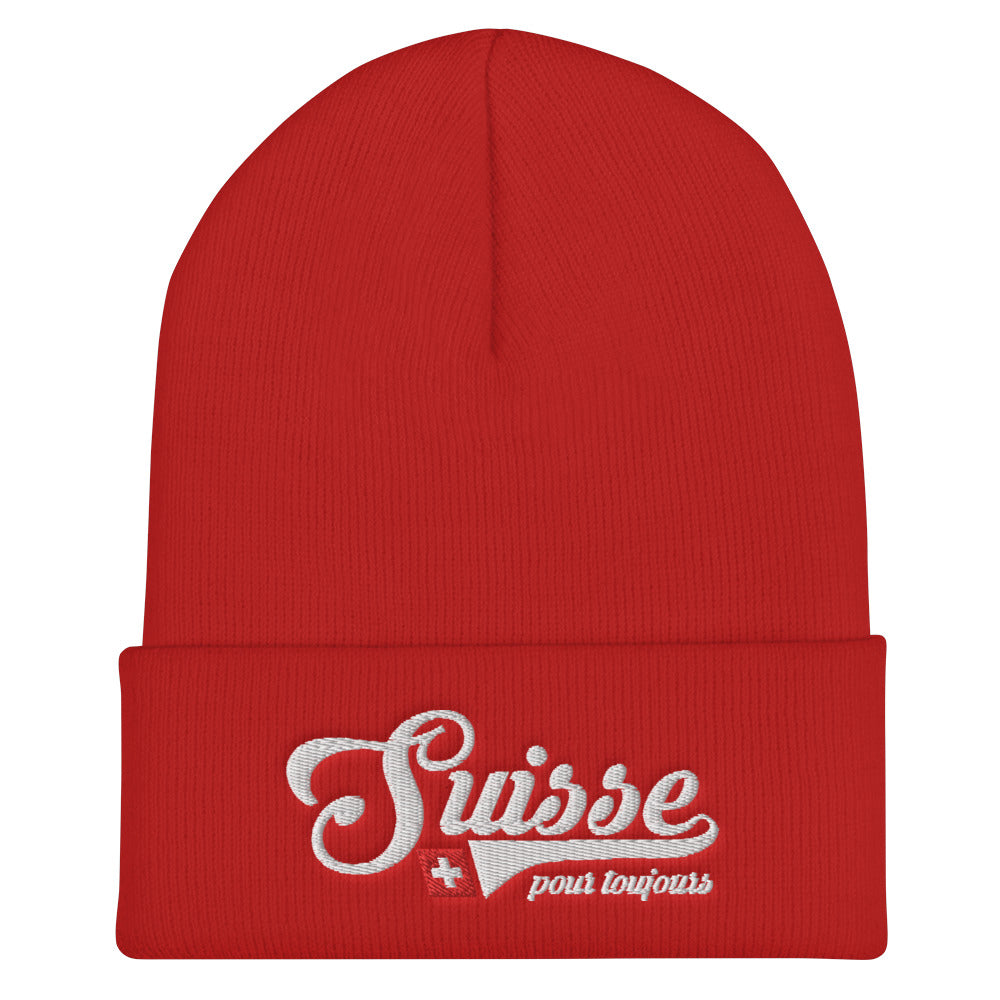 Bonnet Suisse bleu marine dos - Pour toujours avec fierté