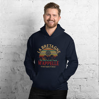 Thumbnail for Sweatshirt Bretagne noir dos - La mer m'appelle avec humour
