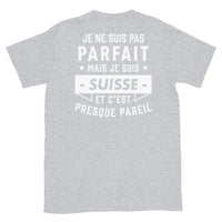 Thumbnail for T-shirt Suisse bleu marine dos - Je ne suis pas parfait mais