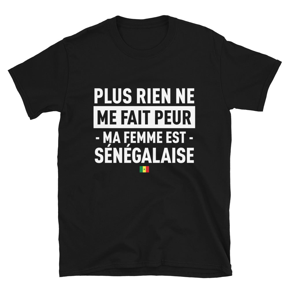 T-shirt Sénégal noir - Ma femme est ma force
