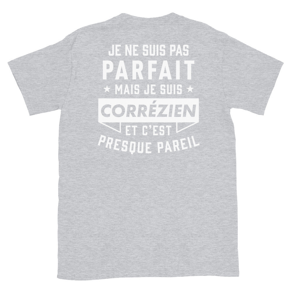 T-shirt Corrèze bleu marine dos - Je ne suis pas parfait mais