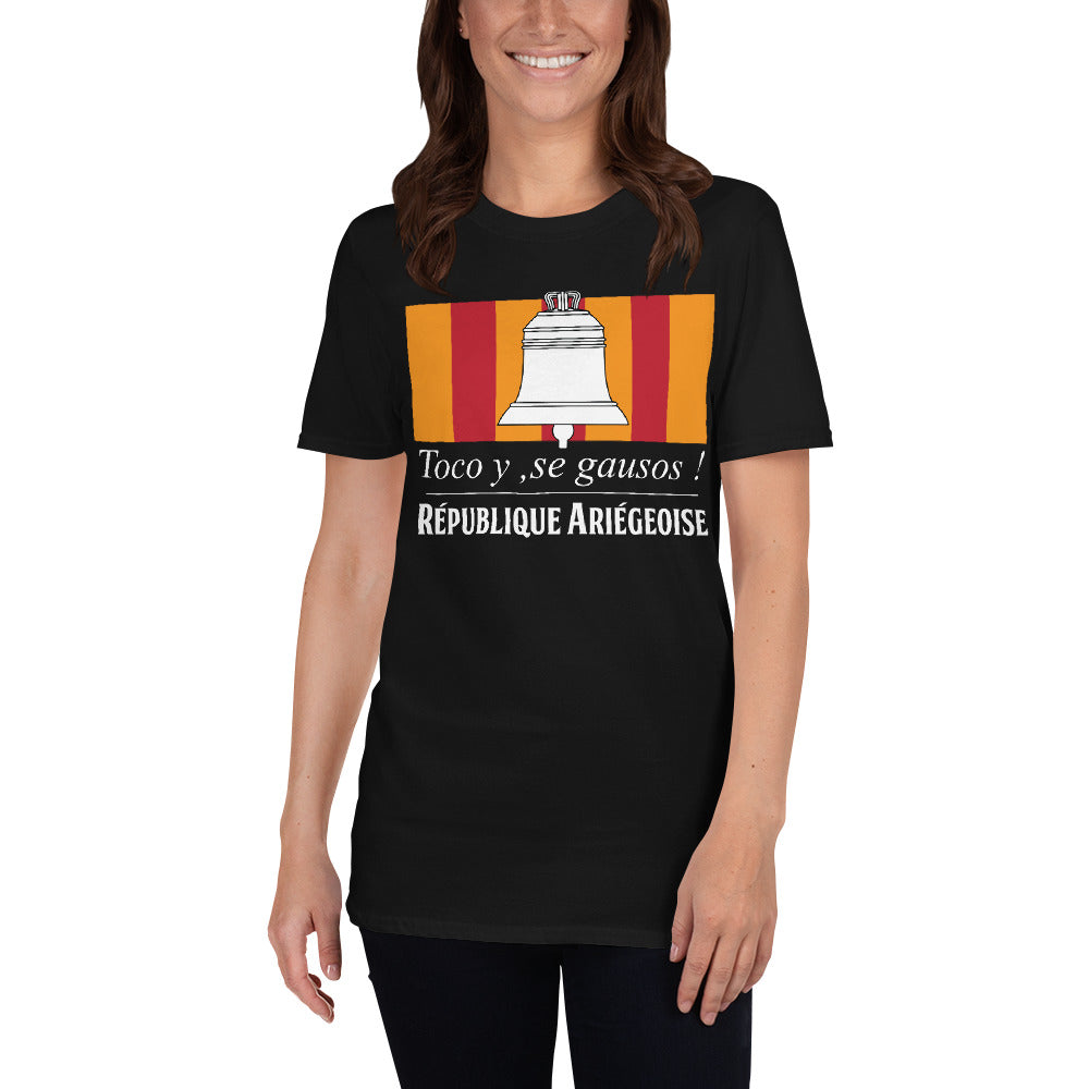 T-shirt Ariège gris foncé chiné - Toco y se gausos avec humour local