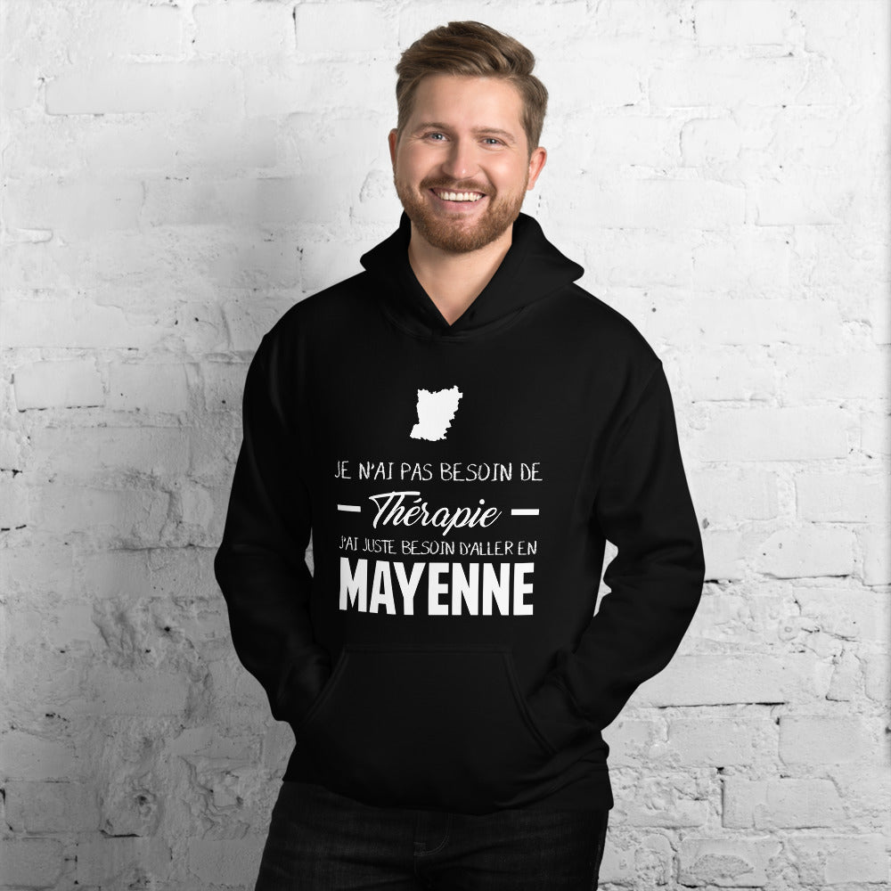 Mayenne Thérapie - Sweatshirt à capuche - Ici & Là - T-shirts & Souvenirs de chez toi
