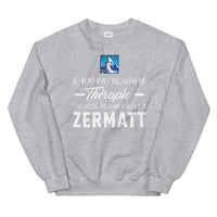Thumbnail for Sweatshirt Zermatt noir dos - Évasion vers Zermatt, Cervin en vue