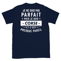 Thumbnail for T-shirt Corse noir dos - Je ne suis pas parfait mais.