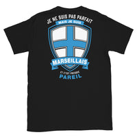Thumbnail for T-shirt Marseille noir - Je ne suis pas parfait mais.