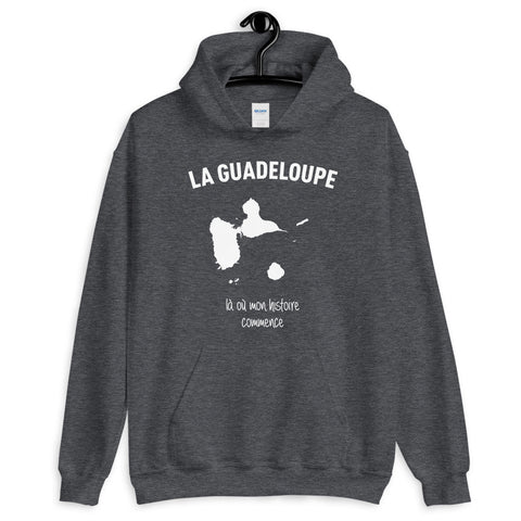 Guadeloupe là où mon histoire commence - Sweatshirt à capuche - Ici & Là - T-shirts & Souvenirs de chez toi