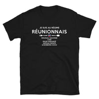 Thumbnail for T-shirt Réunionnais noir - Fierté et humour local