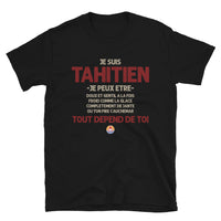Thumbnail for T-shirt Tahitien noir - Ça dépend de toi