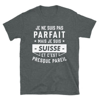 Thumbnail for T-shirt Suisse gris foncé - Fierté et humour à porter